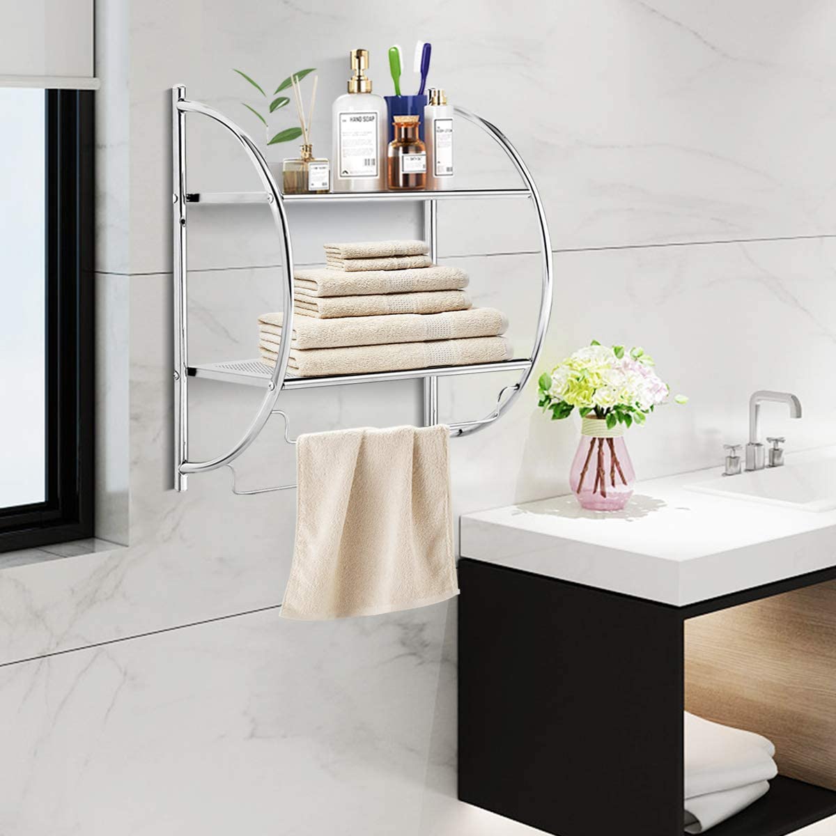 Top 10 Best Wall Mounted Bathroom Shelves Reviews